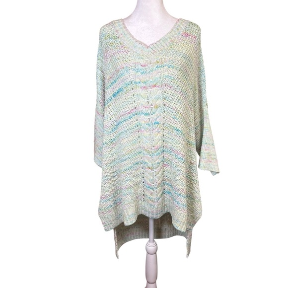 PILCRO Oversized Cable-Knit Sweater Top Chunky Sz XL Tunic Anthropologie Boho - Picture 5 of 11